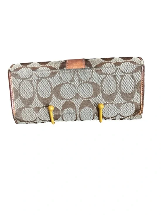 Coach “Project” Signature Canvas Wallet in Tan and Brown - Picture 2 of 8